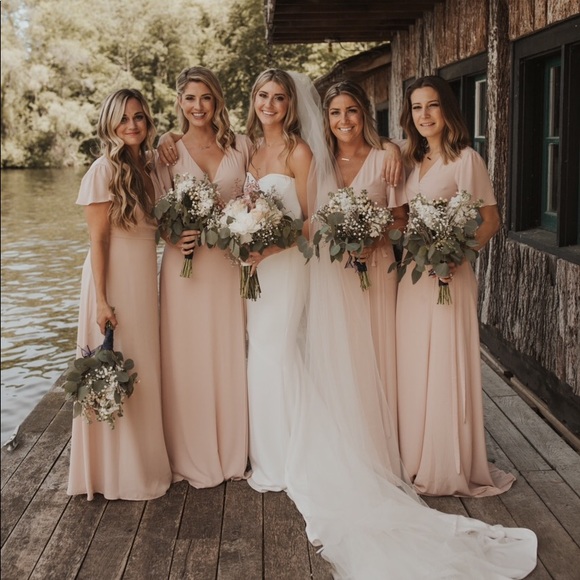 Mumu Noelle Dress Dusty Blush 